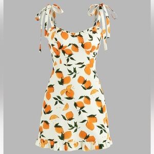 Orange covered dress